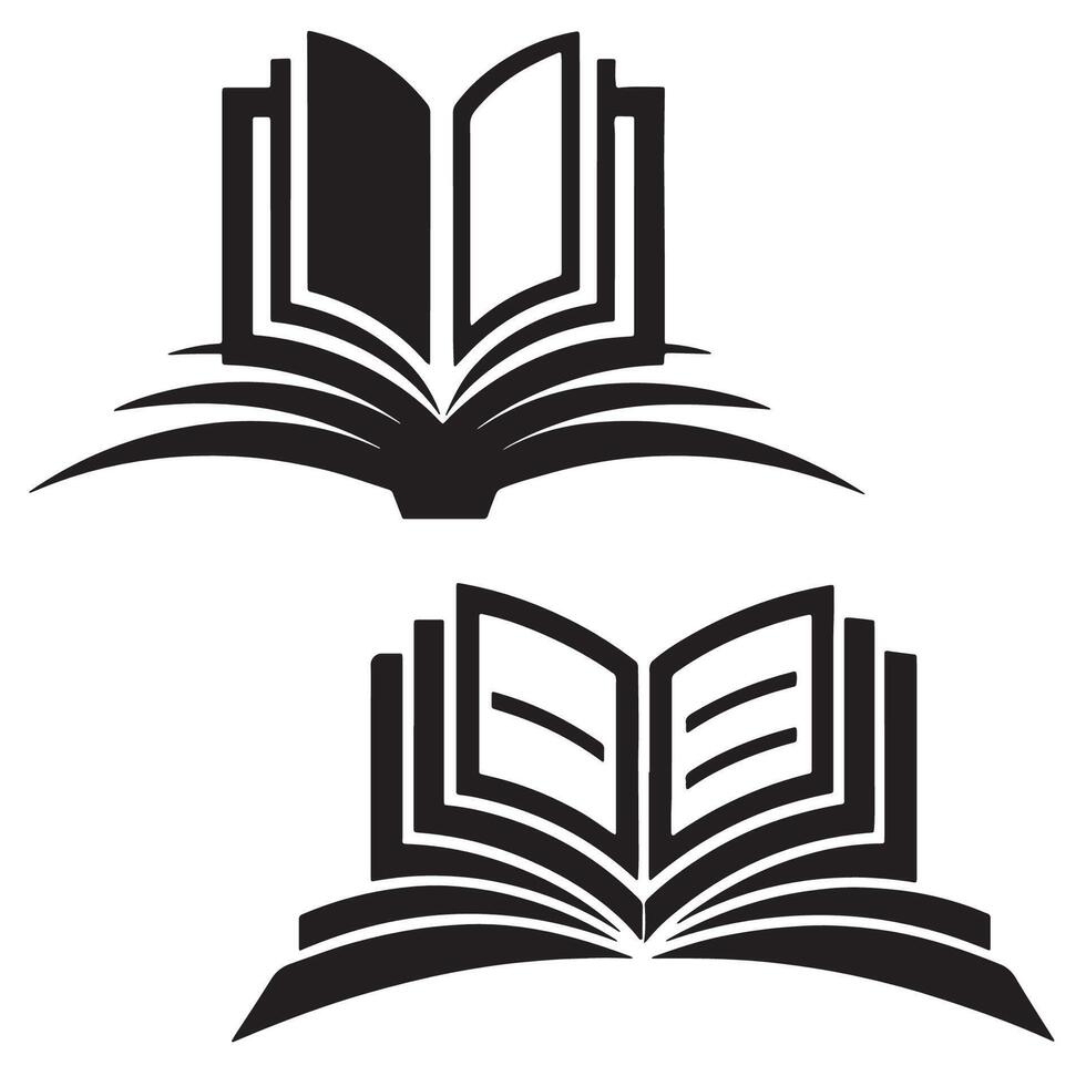 Elegant Book Logos for Education or Literary Use vector