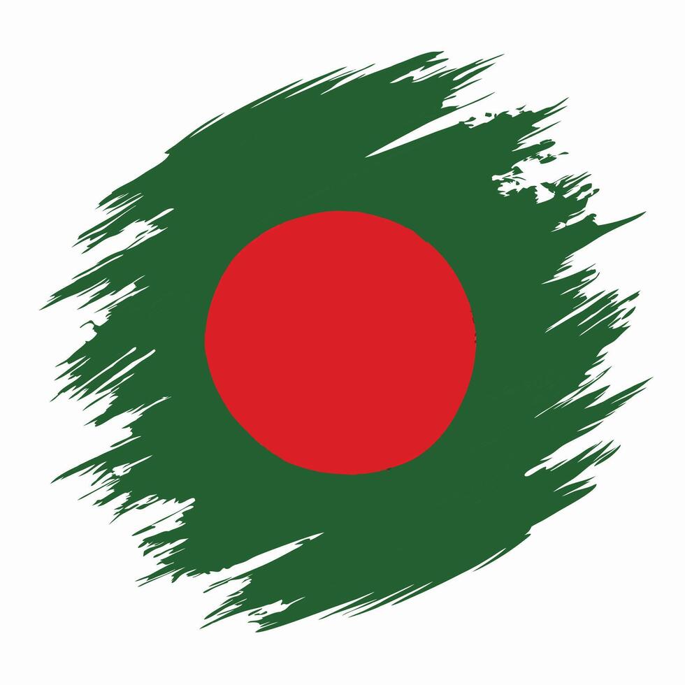 Brush Style Textured Flag of Bangladesh vector