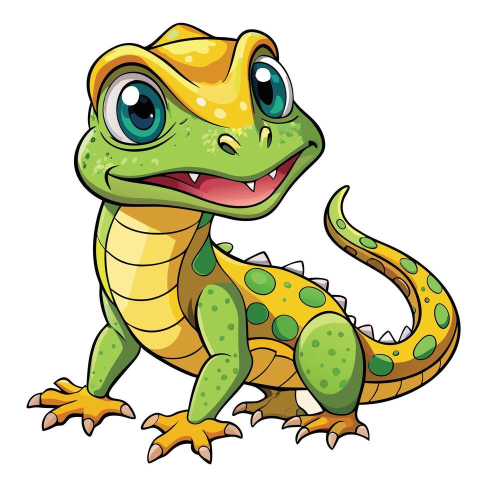 Gecko or lizard cartoon vector