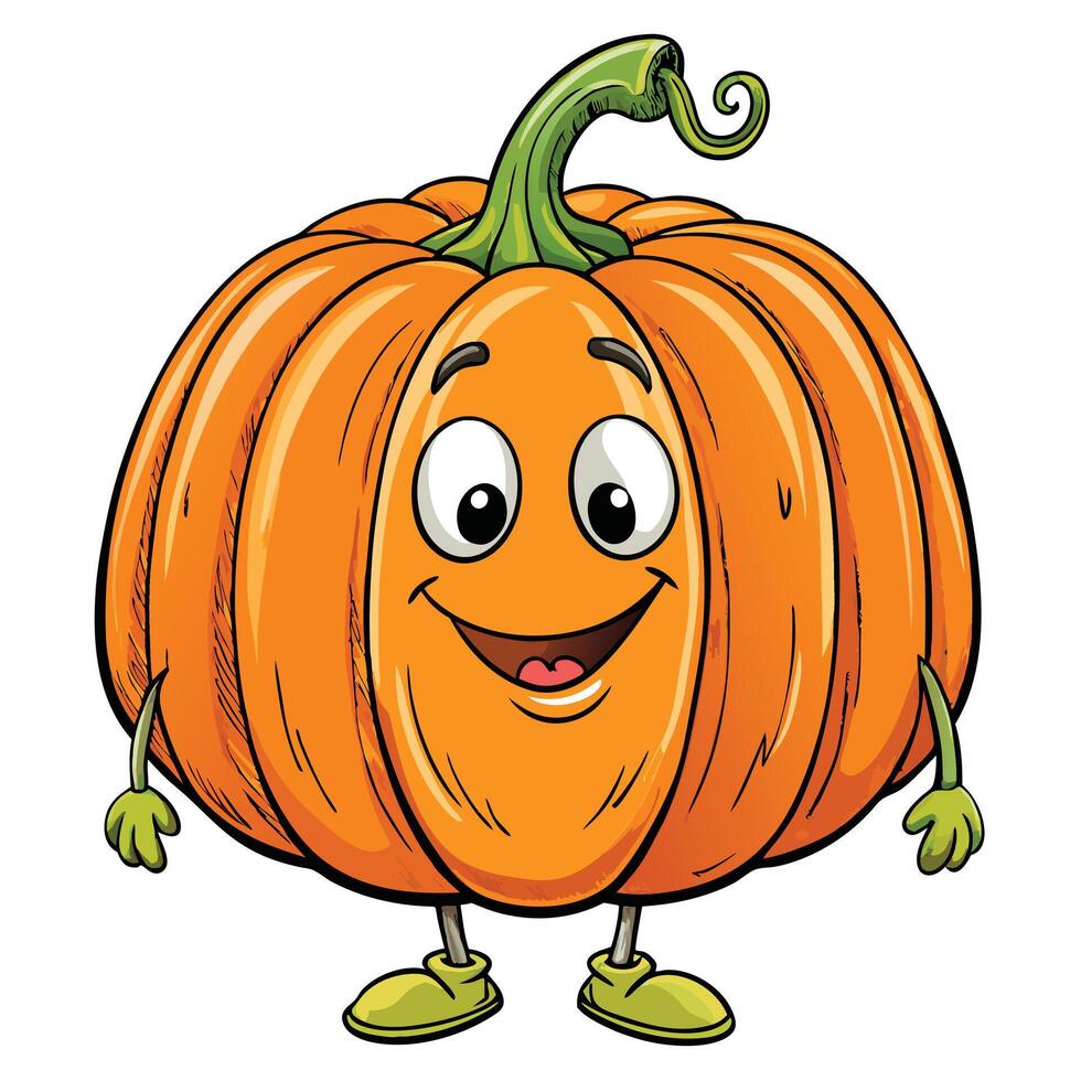 Pumpkin with happy face vector