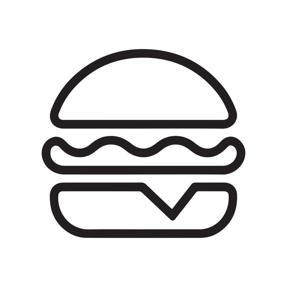 a hamburger icon in a line style vector