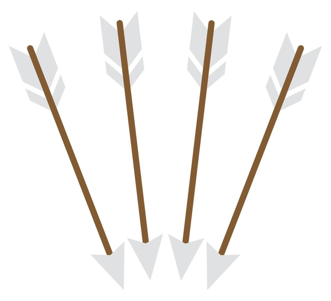 Wooden arrow flat icon isolated on white background. vector