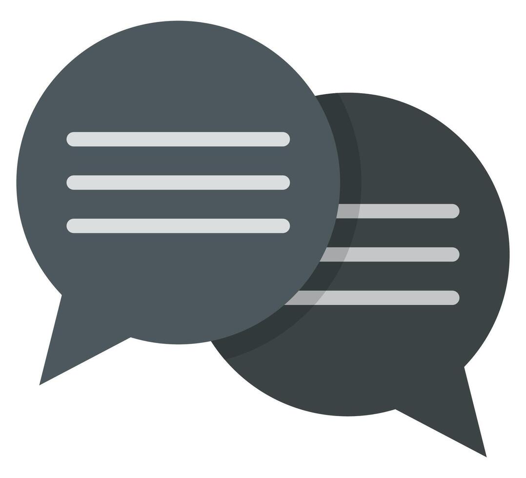 Chat flat icon isolated on white background. vector