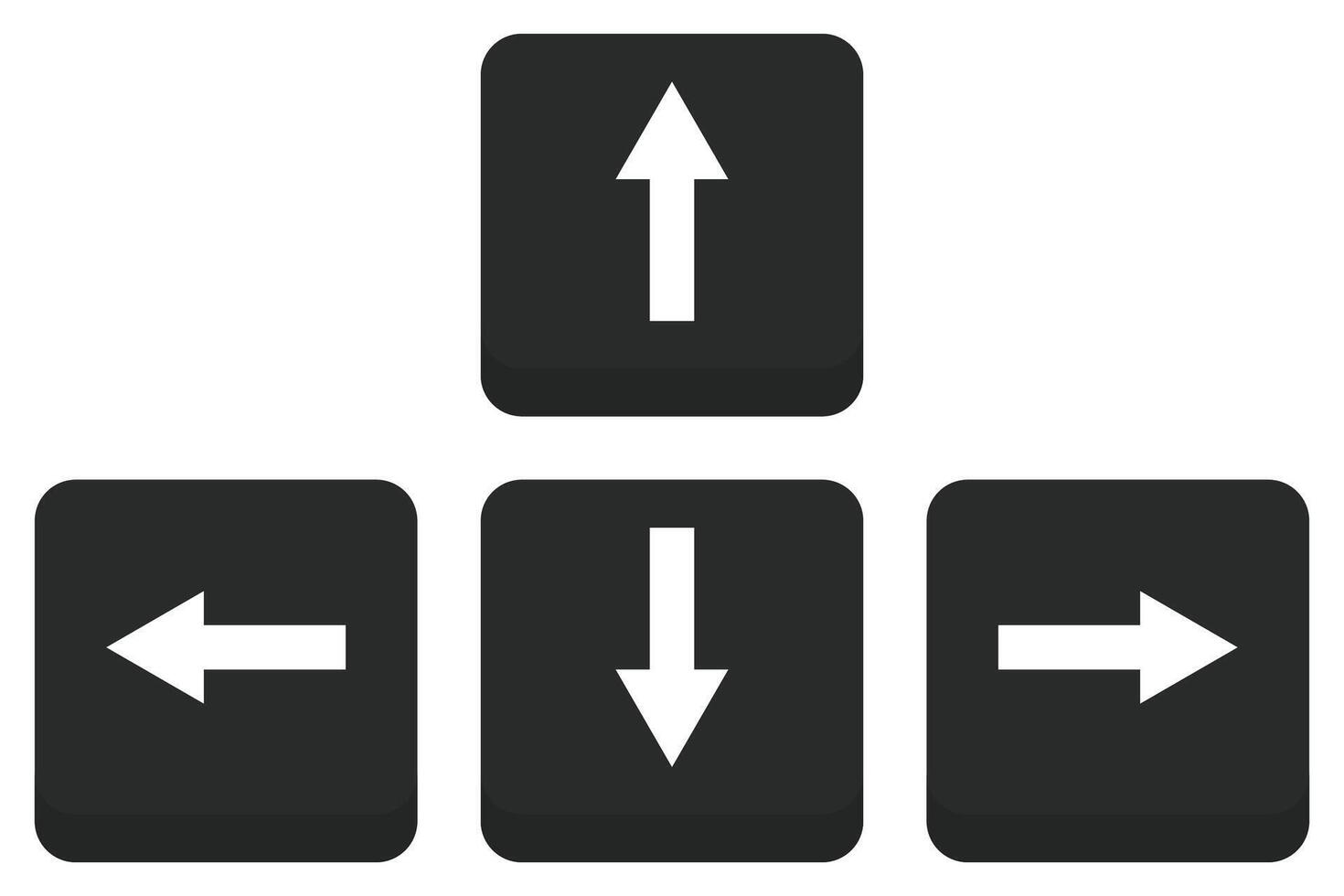 Keyboard button icon isolated on white background. vector