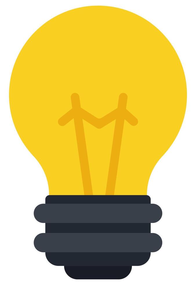 Light bulb flat flat icon design. vector