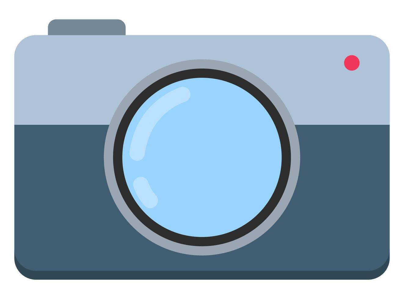Camera photography flat icon isolated on white background vector