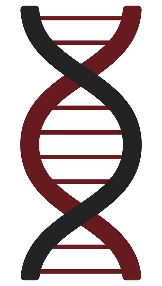 DNA flat icon isolated on white background. vector