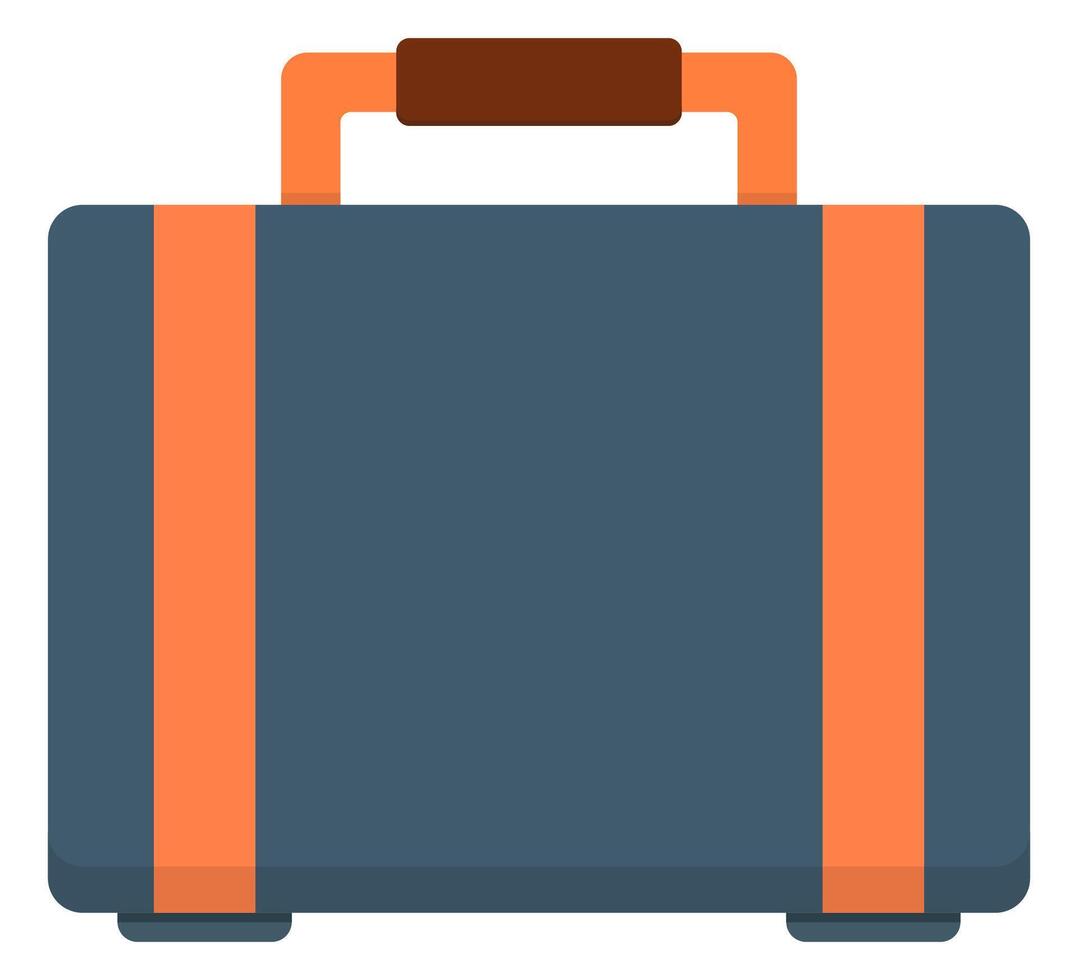 Business briefcase flat icon isolated on white background. vector