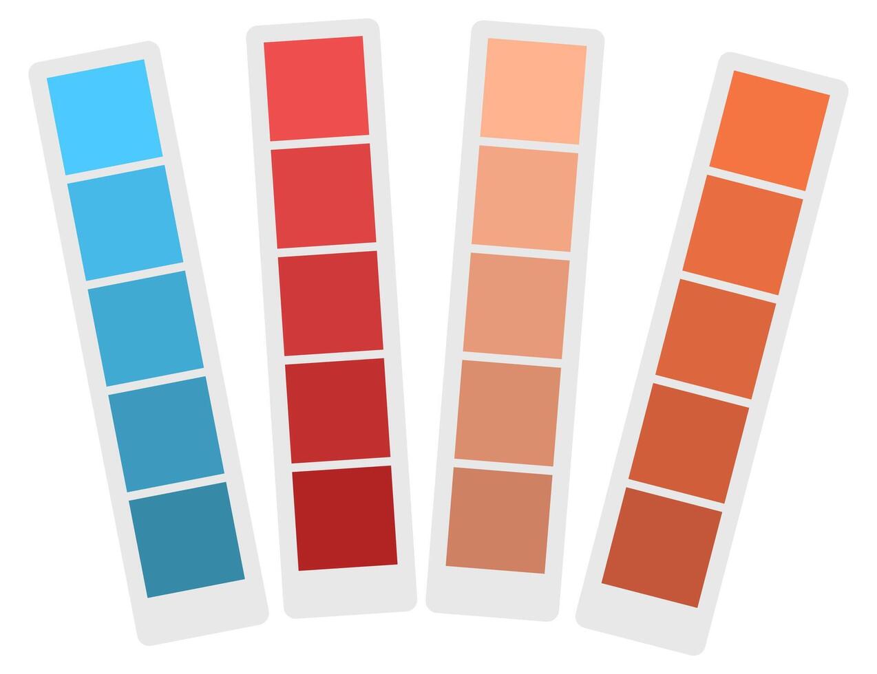 Flat icon of color palette in different color isolated on white background. vector
