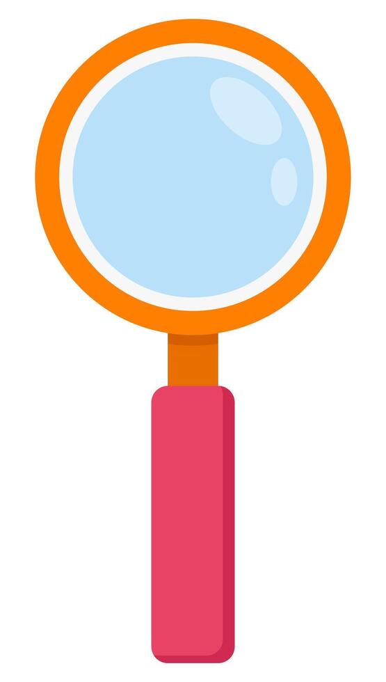 Magnifying glass isolated on white background. vector