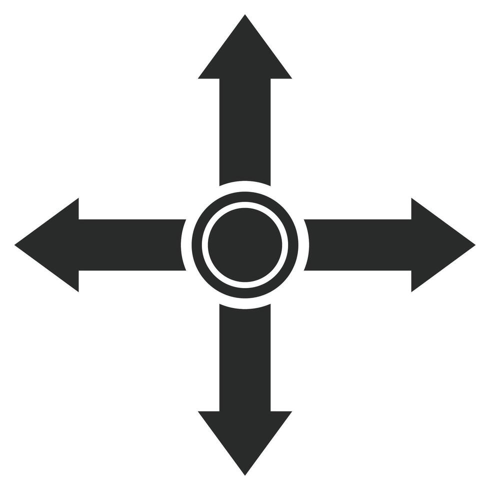 Direction flat arrow icon isolated on white background. vector