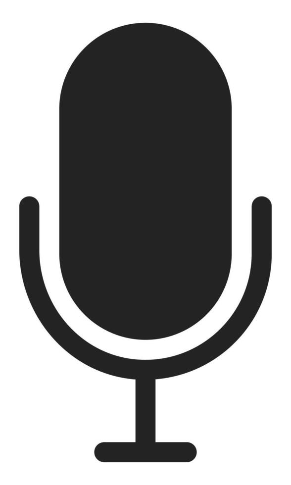 Microphone flat icon. vector