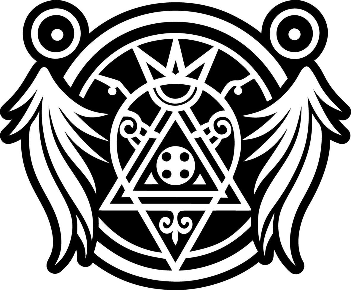 A glyph style icon depicting african shield tattoo vector