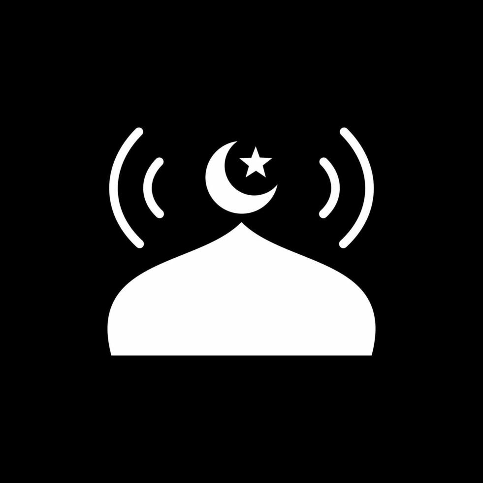 Black and white Illustration design of mosque dome icon with moon and star motif, Islamic Ramadan icon vector