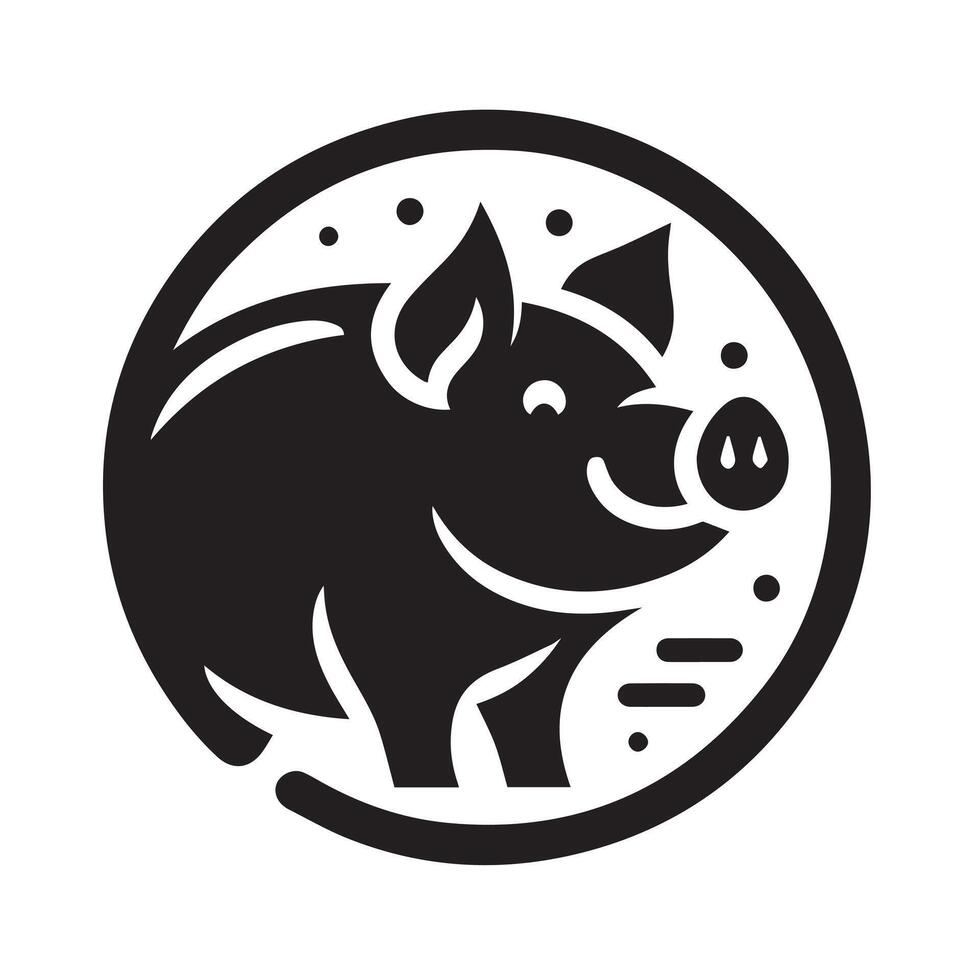 Vintage Pig Logo Design for Food Business vector
