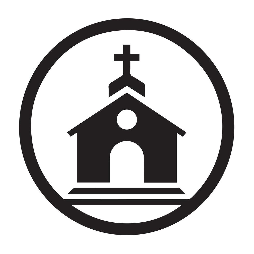 church building, suitable for representing faith, religion, community, or historical themes. vector