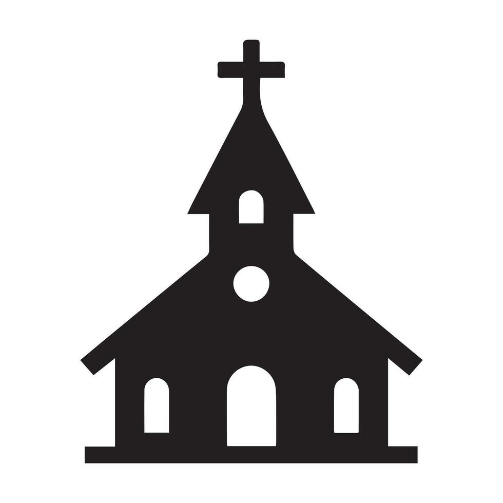 Simple Vctor Illustration of a Rural Church vector