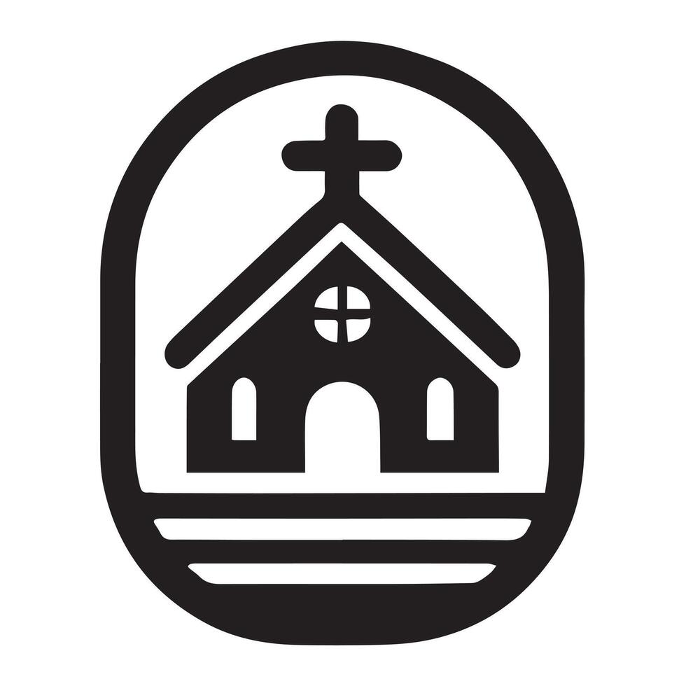 silhouette of an Orthodox Christian church. vector