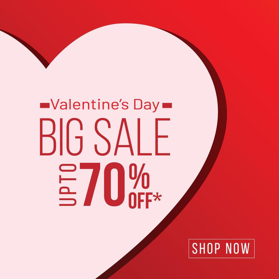 Big Sale Valentine Day vector