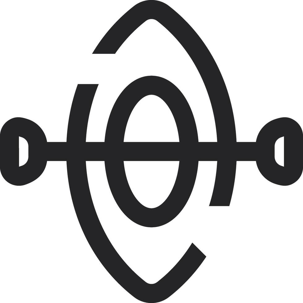 Rounded Stroke Boat Icon vector