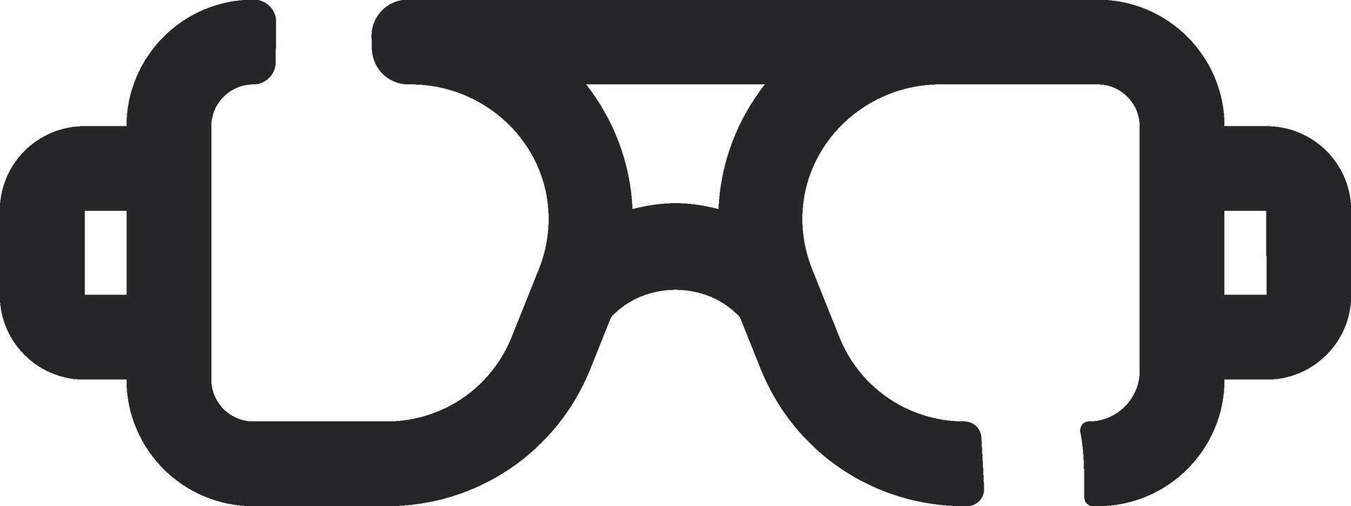 Rounded Stroke Sunglasses Icon vector