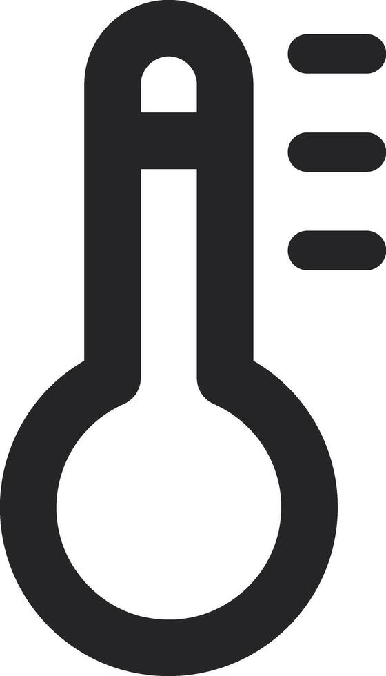 Rounded Stroke Temperature Icon vector
