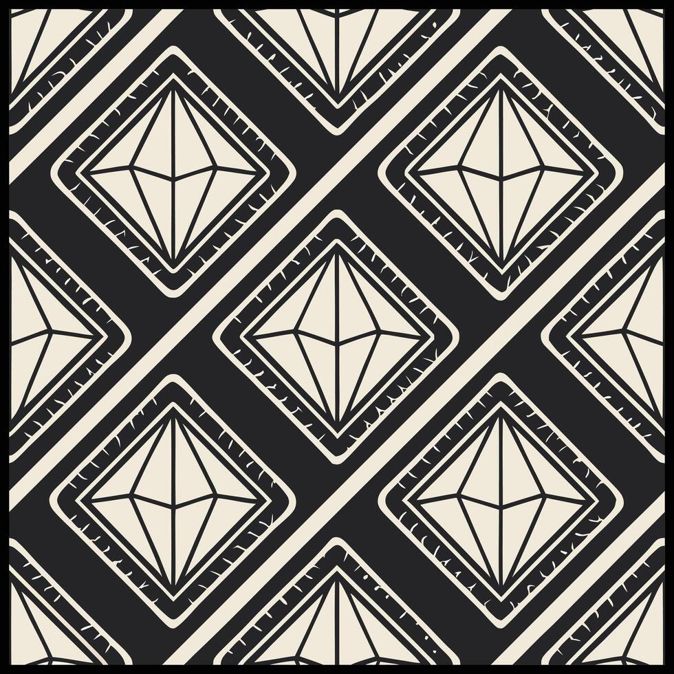 a black and white diamond pattern. vector