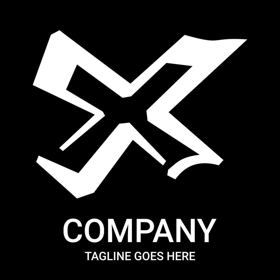 Letter X logo design, for company, t-shirts, etc. Simple and sporty letter logo design. vector