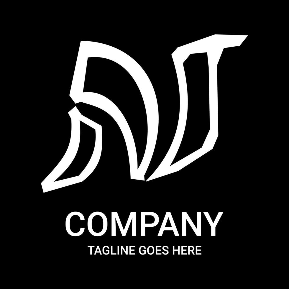 Letter N logo design, for company, stickers, hats,t-shirts, etc. Simple and sporty letter logo design. vector