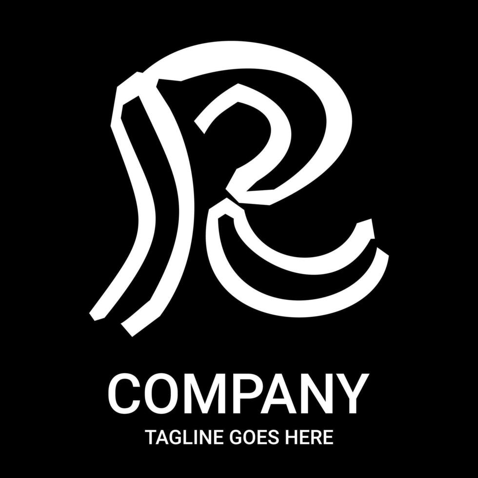 Letter R logo design, for company, t-shirts, etc. Simple and sporty letter logo design. vector