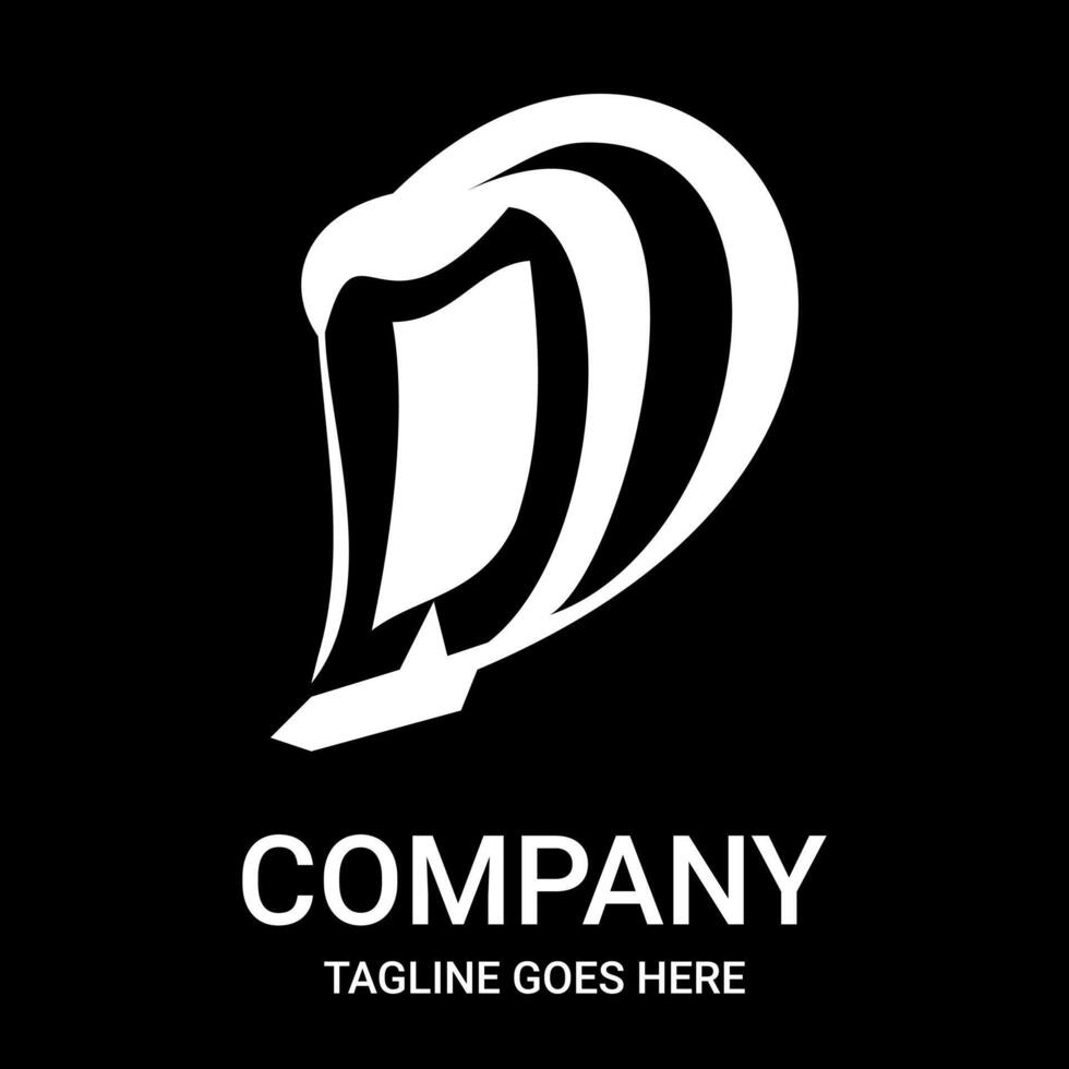 Letter D logo design, for company, sticker, t-shirts, etc. Simple and sporty letter logo design. vector