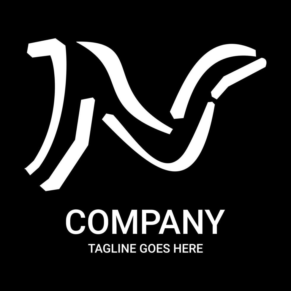 Letter N logo design, for company, t-shirts, etc. Simple and sporty letter logo design. vector