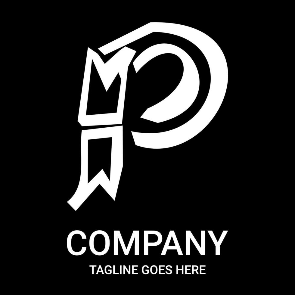 Letter P logo design, for company, t-shirts, etc. Simple and sporty letter logo design. vector
