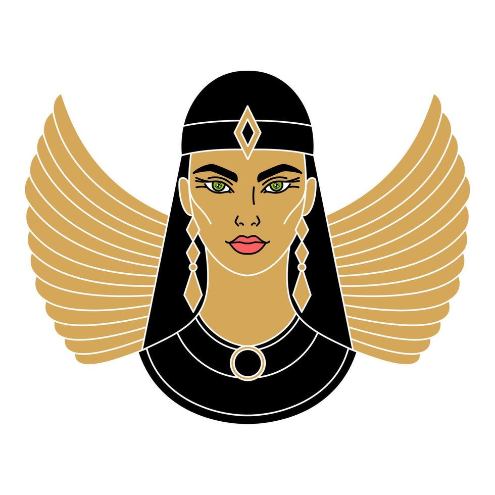 Isis rhe goddess of ancient Egypt. vector