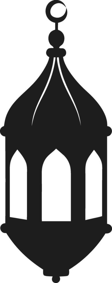 A Traditional Islamic Lantern Silhouette vector