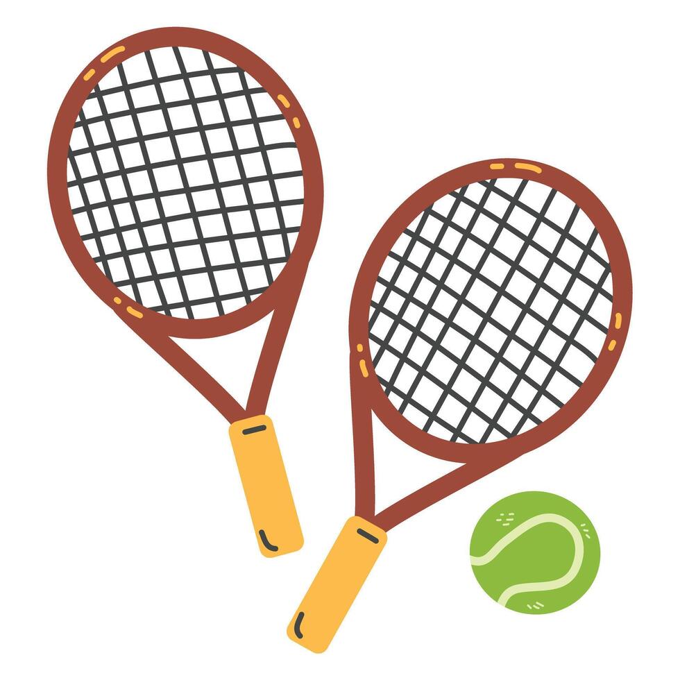 illustration of a tennis racket with tennis balls vector