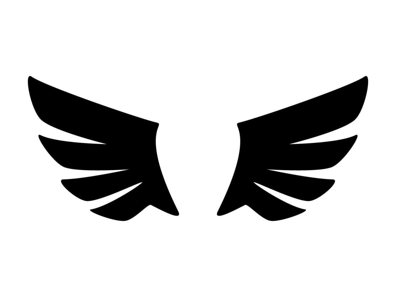 two wings angel vector