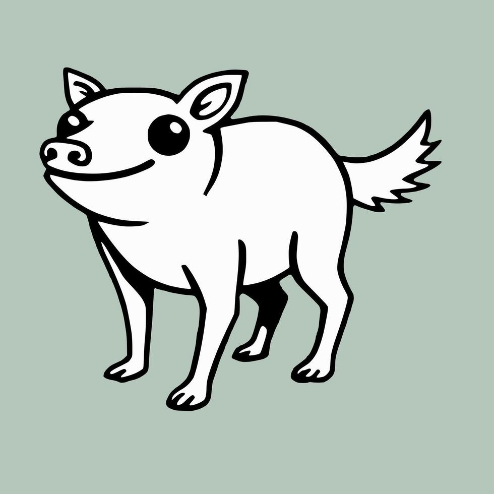A cartoon dog with a big smile on its face vector