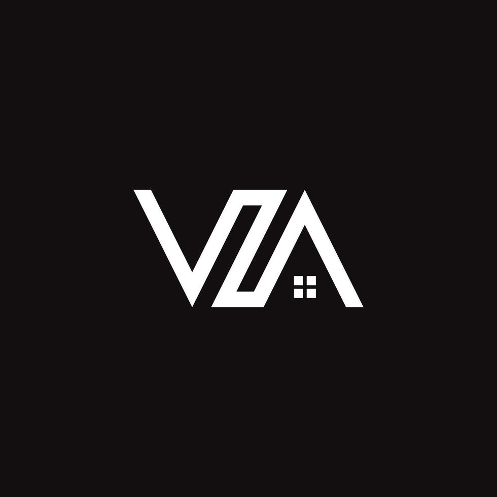 VA logo design concept vector