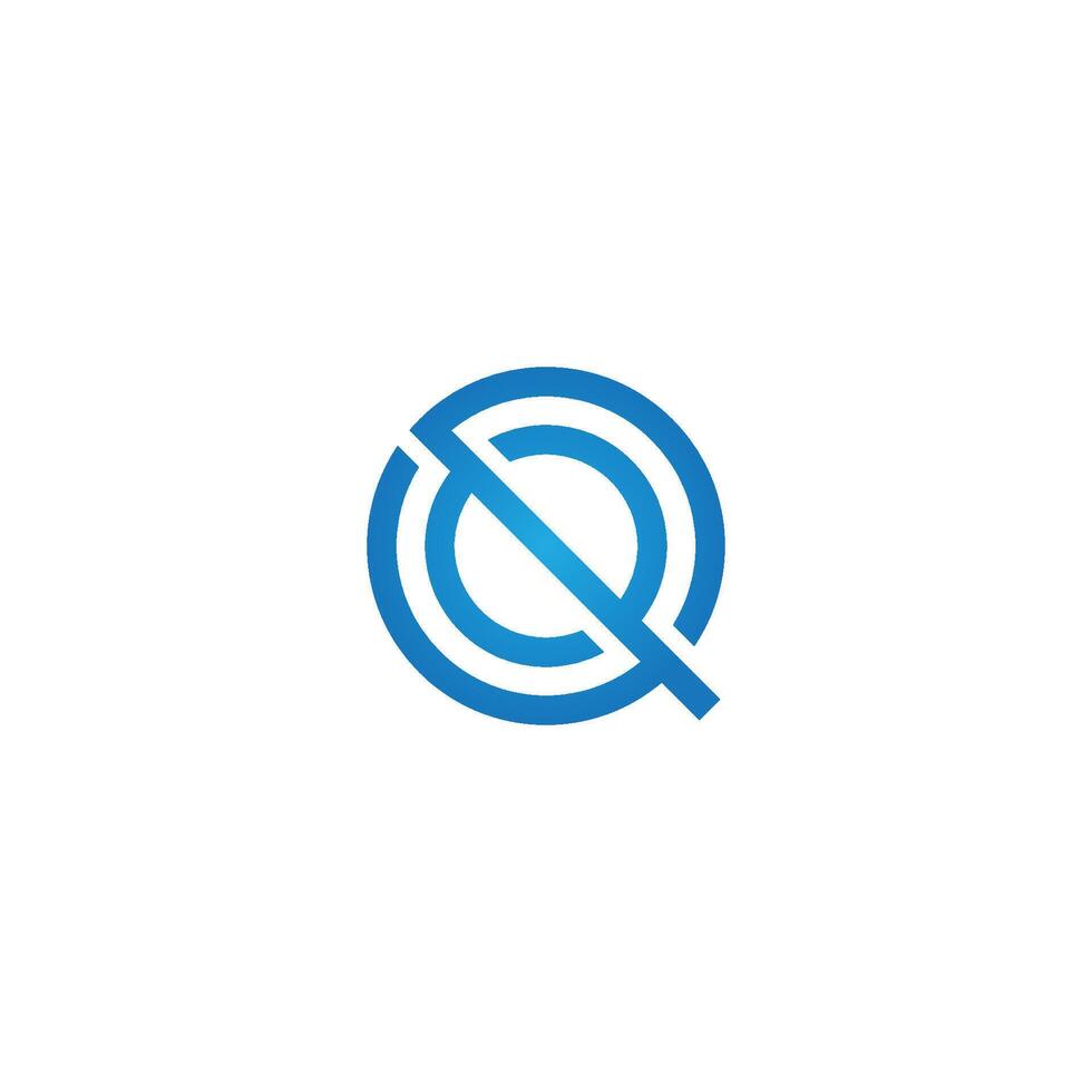 Creative monogram letter Q logo design vector