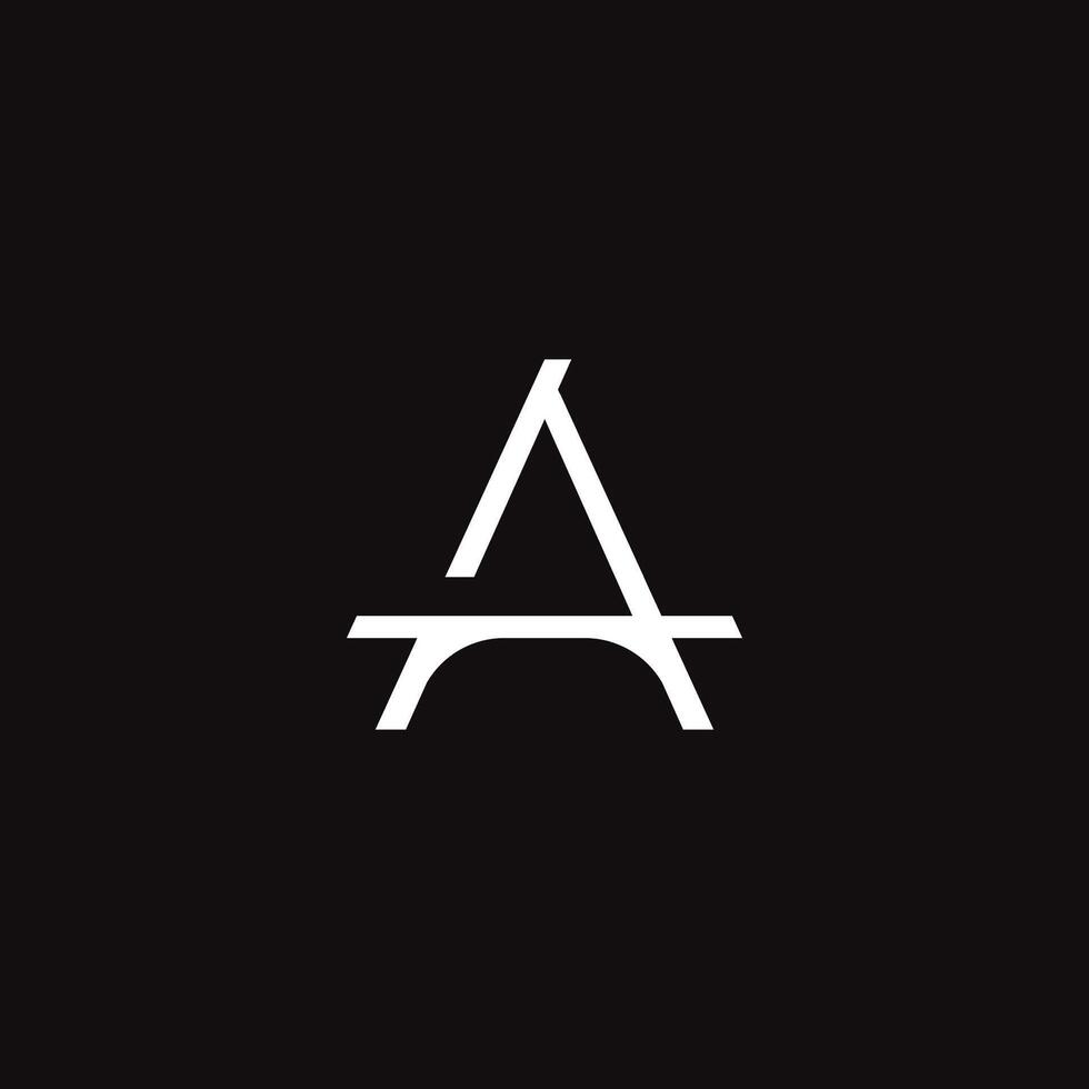 Initial letter A typography logo design vector