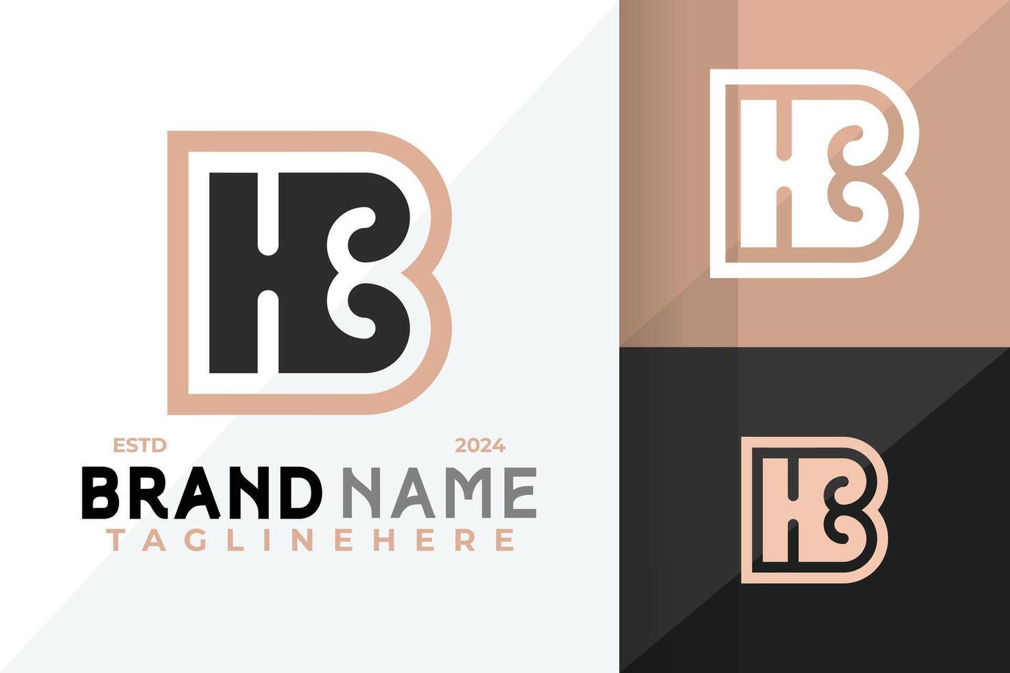 Letter Hb or Bh Logo Icon Design Illustration vector