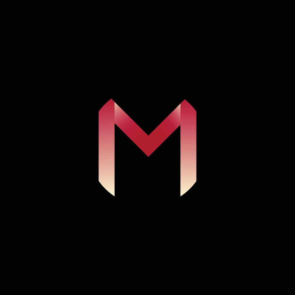m letter logo design vector