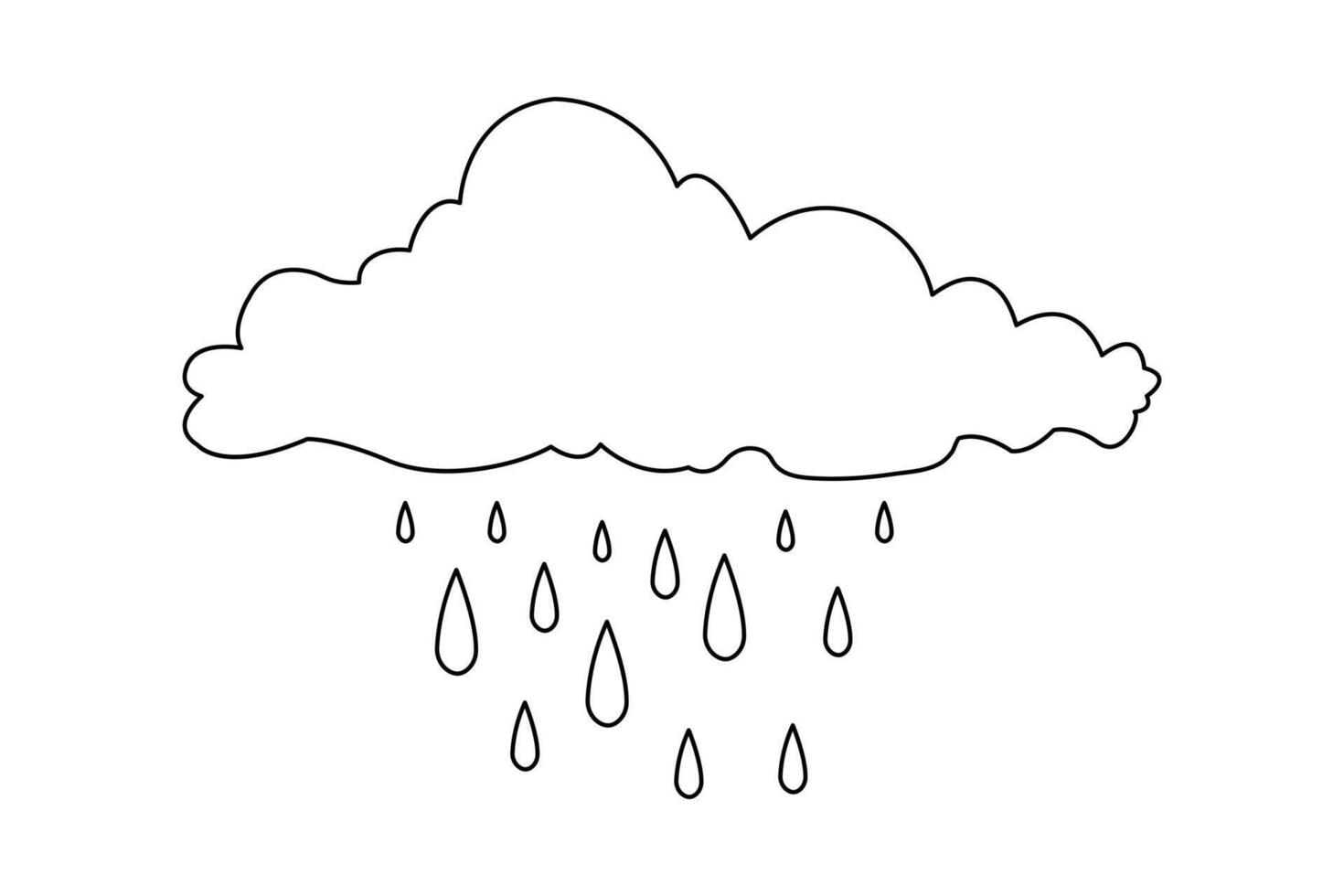 Cloud and sun weather continous one line art drawing of isolated and minimalist outline design vector