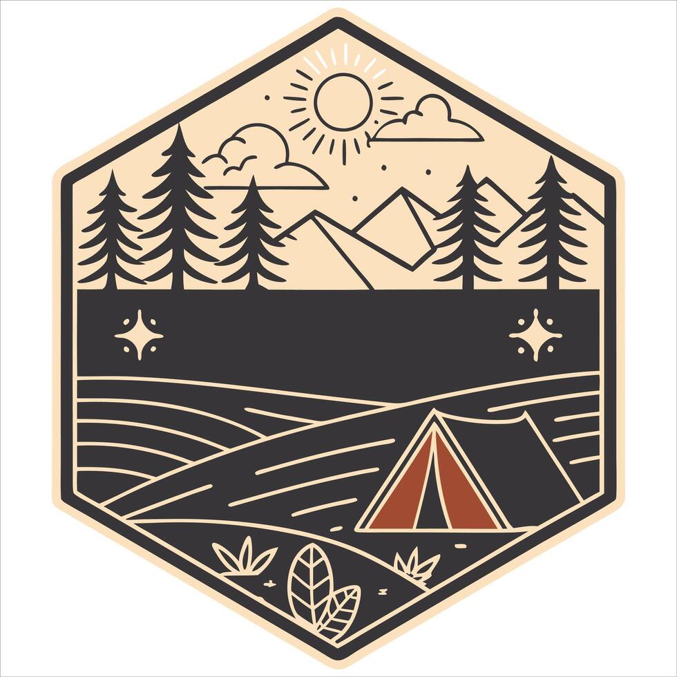 Happiness is Found in the Woods vector