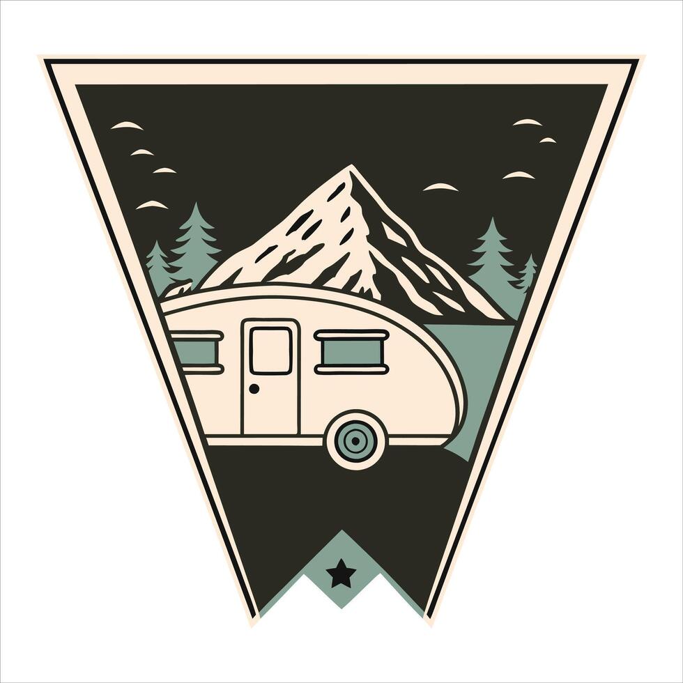 Where Trails Meet Campfires vector