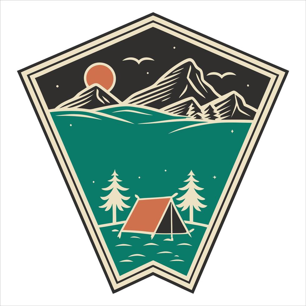 Camping with My Tribe vector