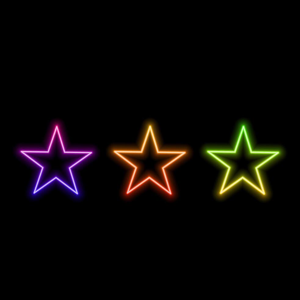 Glowing neon purple star with sparkles on abstract fog background. Electric light frame. Fashion design geometric illustration. Empty minimal abstract art decoration. purple color. vector