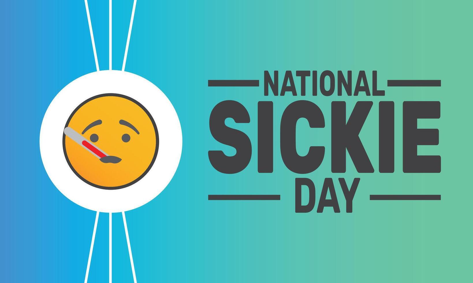 National Sickie Day occurs on the first Monday of February and is a common day for employees to take sick leave, with many citing exhaustion or post-holiday stress. vector