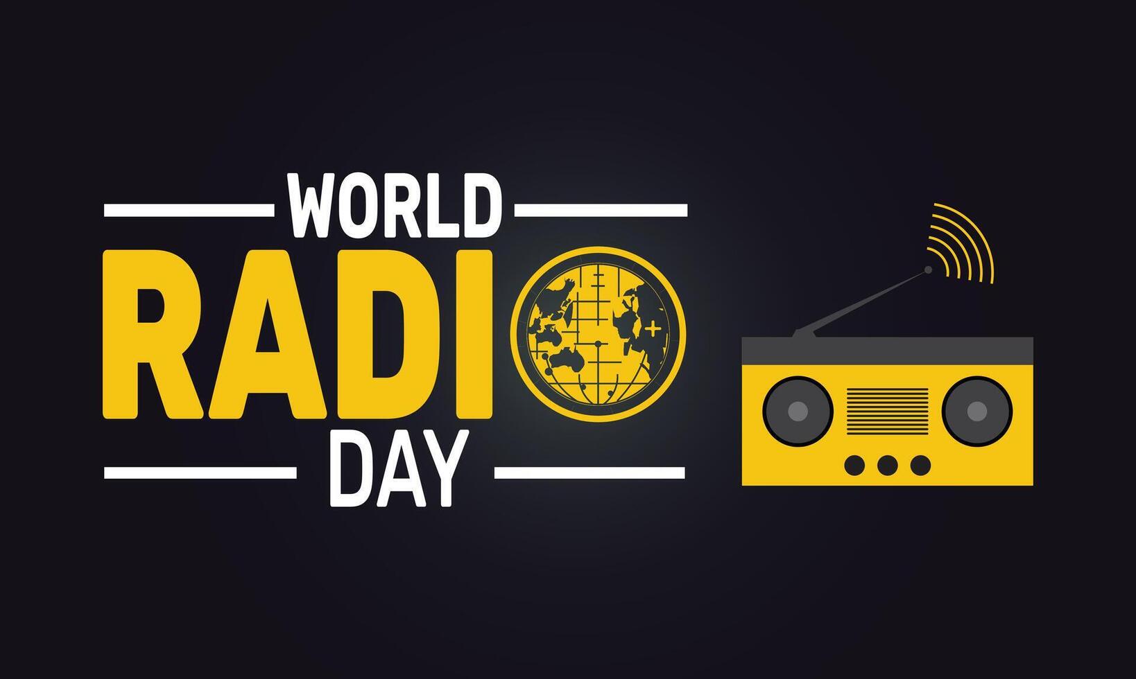 Celebrate World Radio Day by honoring the power of radio to inform, educate, and connect people across the globe. A tribute to the voices that unite nations and bridge communities. vector